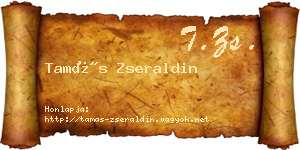 Tamás Zseraldin névjegykártya